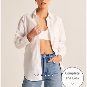 Abercrombie and Fitch oversized Poplin Button-Up Shirt